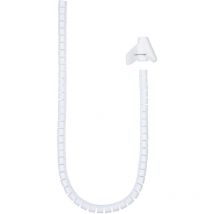 Organisateur de câbles flexibles de 25 mm, blanc, 3 m - Nanocable