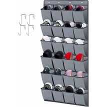Range-chaussures à suspendre sur la porte 24 Poches, Stockage de Chaussures, Pliable Collection de Chaussures Sac de Rangement Organisateur avec