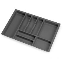 Range-couverts Optima Vertex/Concept, profondeur 500mm, plateau 16mm, module 700mm, Plastique, Gris antracite - Emuca
