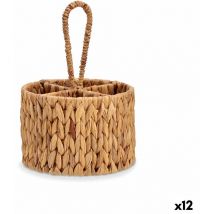 Giftdecor - Porte-couverts en métal brun jacinthe de eau 20 x 30 x 20 cm (12 pcs.)