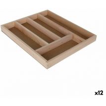 Range-couverts Quttin bois 33 x 28 x 3,5 cm (12 pièces)