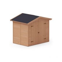 Upyard - Abri de Rangement en Bois Naturel - Abri de Jardin Extérieur, Cabane à Outils de Jardin 244x170x181 cm, Imprégné