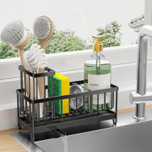 Rangement Cuisine Support Evier 304 Acier Inoxydable Porte Eponge evier Cuisine Multifonctionnel Organisateur evier Cuisine avec bac de vidange