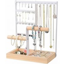 Rangement de bijoux pour porte-bijoux, bagues, boucles d'oreilles, bracelets, montres et accessoires