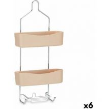 Cintre de douche 28 x 60 x 14 cm beige métal plastique (6 pièces)