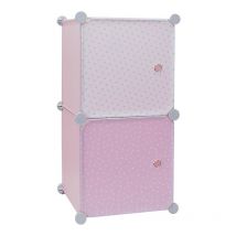 Rangement enfant 2 cubes mobulables 30x30 cm