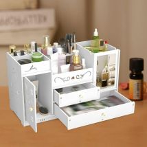 Rangement Maquillage Organisateur Maquillage,Plastique Rangement Maquillage Tiroi pour Commode, Chambre à Coucher, Salle de Bain Boite Rangement