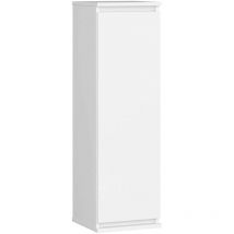 Akord - Vitrine armoire W30 Blanche 30 cm 1 porte façade Blanche 3 étagères 30x30x99 cm