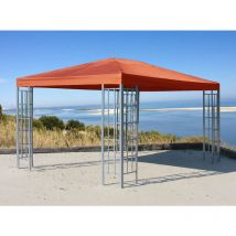 Quick-star - Rank Pavilion 3x4m Métal Tente Garden Party Terra / Rouge Orange ral 2001