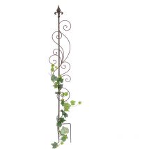 Denk - Rankhilfe Metall Blumengitter 140 cm Freistehend Rankgitter 81296 Steckzaun Kletterhilfe Stab Rost Imitat