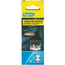 Rapid - 5000415 Tubular Rivets 8 x 3 x 9mm Cap 3 x 8mm (Pack 25) RPD5000415