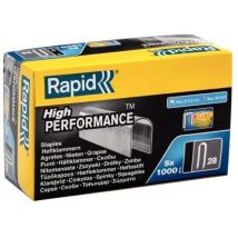 Agrafes Rapid – 11 mm – 5000 pcs – Type 28 – Hauteur des agrafes, Matières, Largeur, Taille d'agrafe, Longueur, Quantité par pack