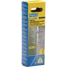 Rapid - Chevilles à Expansion Métal pour Cloison Plâtre 3-13mm Lot 12 Vis Crochet Mural Charge Max 25 kg - (5001556)