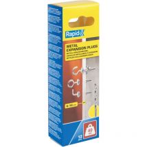 Chevilles à Expansion Métal pour Cloison Plâtre 6-16mm Lot 12 Vis Crochet Mural (4 pcs gond, 4 pcs crochet, 4 pcs piton) Charge Max 40 kg - (5001557)
