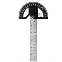 Rapporteur d'angle, Règle de Marquage et Mesures en Menuiserie, Outil de Règle de Menuiserie 304mm Acier Inoxydable, Chercheur d'angle 0-180° pour