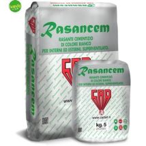 Rasancem – 25 Kg – Rasante cementizio bianco per finitura intonaci – Livellante per superfici in calcestruzzo