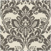 Rasch Charcoal Gold Cream Damask Pattern Floral Paste The Wall Wallpaper