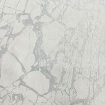 Rasch - Vasari Enzo Silver Marble Wallpaper Metallic Heavyweight Textured Vinyl