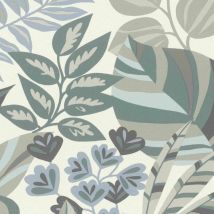 Rasch - Vliestapete 867411 Tapete Botanical Dschungel 53 x 1005 cm Symphony Schwarz Weiß