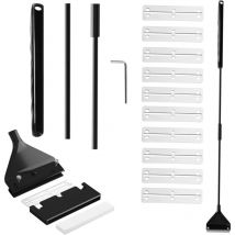 Raschietto per alghe, Raschietto per acquario, Detergente per alghe, Rasoio per pulizia acquario, (62 cm, 10 lame di ricambio)