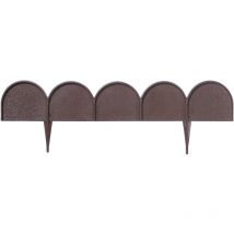 Prosperplast Garden Bordura 'Garderation Line' 20 Plastikteile 10 x 10 x 0,09 Meter in Braun