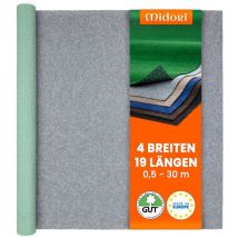 Midori - Rasenteppich 100 x 450 cm Grau mit Noppen Kunstrasen Teppich Balkon Terrasse Outdoor