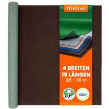 Rasenteppich 133 x 50 cm Braun mit Noppen Kunstrasen Teppich Balkon Terrasse Outdoor