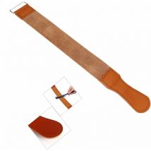 Rasoir Droit d'affûtage à Rasoir Sangle Ceinture en Cuir véritable Ceinture de Cuir avec Polissage d'affûtage pour Couteau Rasoir Droit -Brown Fei Yu