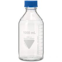 Rasotherm Bottiglie da laboratorio (Boro 3.3), GL45, tappo a vite blu, 1000 ml