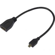 Raspberry Pi - Adaptateur hdmi [1x hdmi mâle d Micro - 1x hdmi femelle] 23.5 cm noir