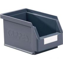 Sichtlagerkasten grau – 230mm x 140mm x 130mm – PE – temperaturbeständig von -40°C bis +80°C – lebensmittelecht