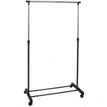 Rastrelliera in metallo con rotelle 80 cm