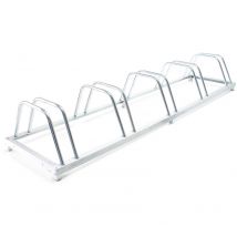 Rastrelliera per 5 biciclette 158x39,5x22,5 cm acciaio zincato Porta bici - Wiltec