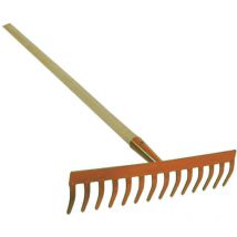 Rastrello con manico - 12 denti - manico legno cm.130