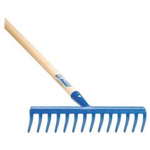 Rastrello denti curvi con manico - 14 denti