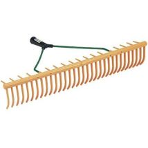 Rastrello in plastica 32 denti curvi arrotondati – Manico conico 1800 x 28 mm – Giardino e piscine