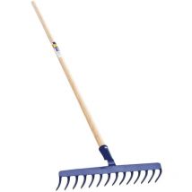 JAD - Rastrillo de 14 dientes con mango de 150 cm para jardín