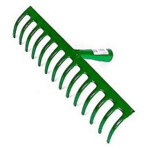 Labrador - rastrillo jardin 16 dientes s/mango , Rastrillo de jardín de 16 dientes sin mango Púas de 80 mm Cabezal de 42 cm Ideal para trabajar en el