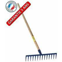 Outils Perrin - Râteau 14 dents droites soudées manche 1,5m, outil trempé haute résistance, jardin,potager