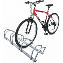 Râtelier range vélos pour 4 vélos, support à vélo mural ou sol, porte-vélo en acier revêtu