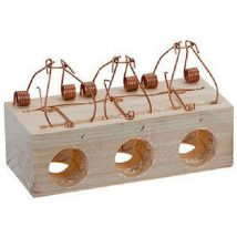 Kleine 3-Loch-Mausefalle aus Holz 28mm