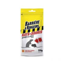 Barriere A Rongeurs - Rats souris appât sur pate 10 doses 15g 150g /nc