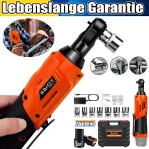 Dayplus – Akku-Ratschenschlüssel 12V – 360 Nm – 2 Lithiumbatterien – Schnellladegerät – 7-teiliges Set