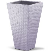 Markenartikel - Plant Pot Large Wicker Planters Balcony Flowers Plants Box 70cm Grey Brown Pot Brown