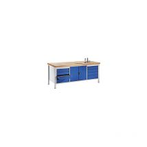 Banco de trabajo bastidor modular 8 cajones de tamaño l 1