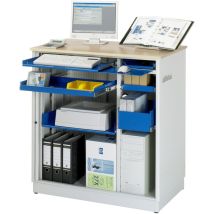 Rau Computer-Station – 1030x660x1100mm – Stahlblech – Tragkraft 200kg – Ergonomische Arbeitsfläche – Hergestellt in Deutschland