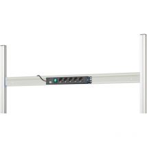 Energieleiste mit Halteschiene Serie e, B1200xT85xH80mm, RAL7035 - RAU