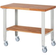 Fahrbare Werkbank höhenverstellbar 7000-7, B1250xT700xH950-1000mm - RAU