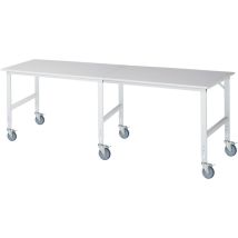 Rau Fahrbarer Arbeitstisch (hv) Tom (6 Lr), B3000xt1000xh910-1230mm, M-platte-22mm