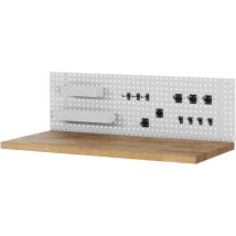 Markenartikel - Rau Lochplatte für Werkbankmontage mit Hakenset BxTxH 2000x15x450mm